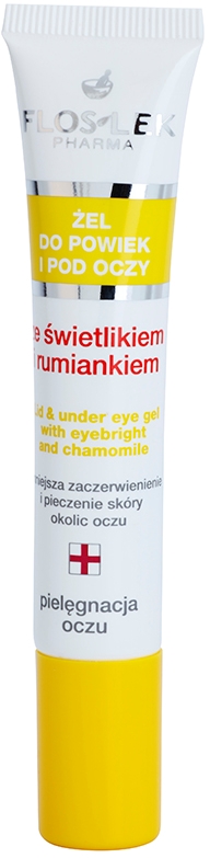 Гель для кожи вокруг глаз с очанкой и ромашкой Floslek Pharma, 15 мл
Гель для кожи вокруг глаз с очанкой и ромашкой Floslek Pharma, 15 мл