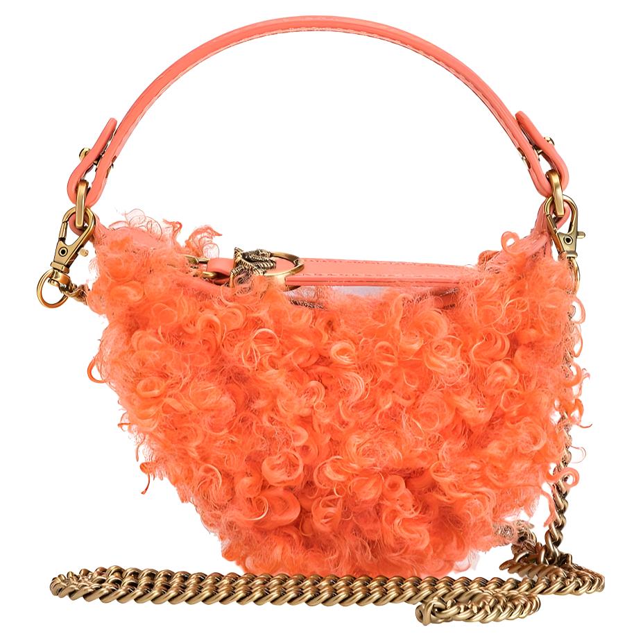 PINKO Женская оранжевая сумка через плечо с кожаными деталями
PINKO Женская оранжевая сумка через плечо с кожаными деталями