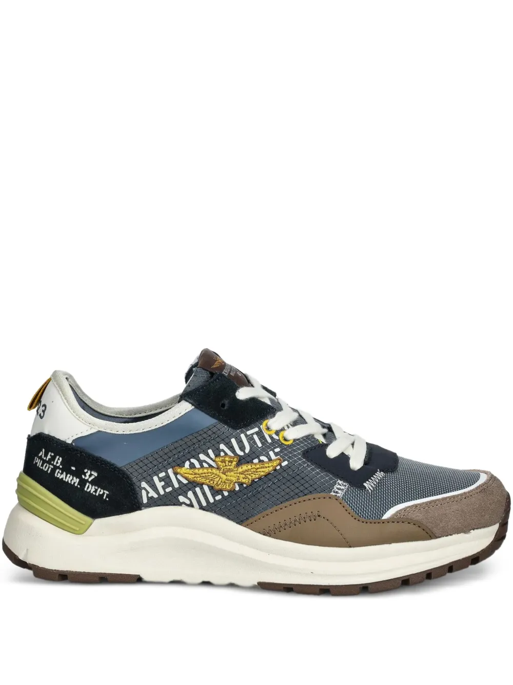 Кроссовки со вставками Aeronautica Militare, синий 
Кроссовки со вставками Aeronautica Militare, синий