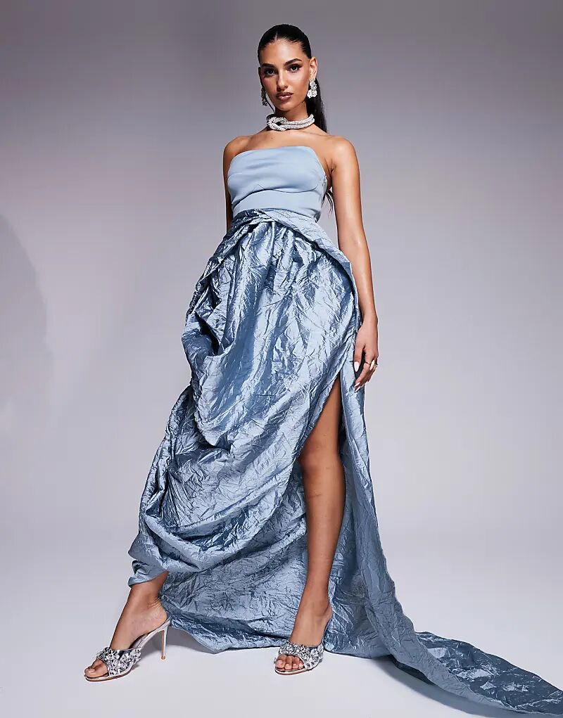 Платье-бандо макси премиум-класса ASOS DESIGN с юбкой из фактурной тафты синего цвета
Платье-бандо макси премиум-класса ASOS DESIGN с юбкой из фактурной тафты синего цвета