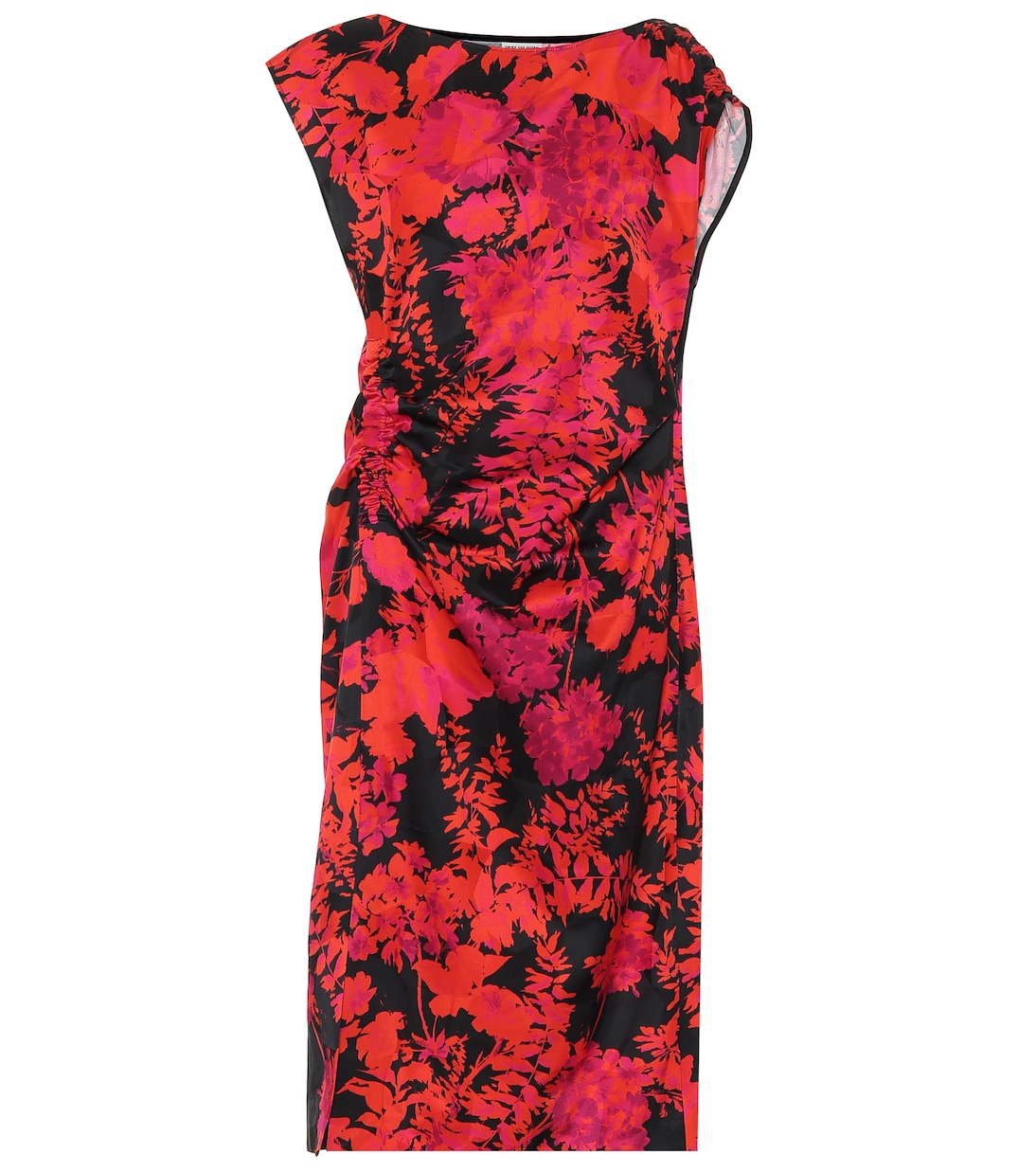 Платье миди из смесового хлопка с цветочным принтом Dries Van Noten, красный
Платье миди из смесового хлопка с цветочным принтом Dries Van Noten, красный