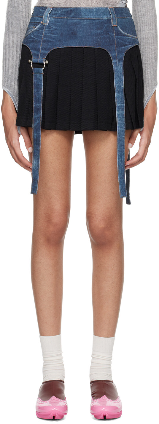 Мини-юбка со складками синего цвета и Trompe L'œil Andersson Bell
Мини-юбка со складками синего цвета и Trompe L'œil Andersson Bell