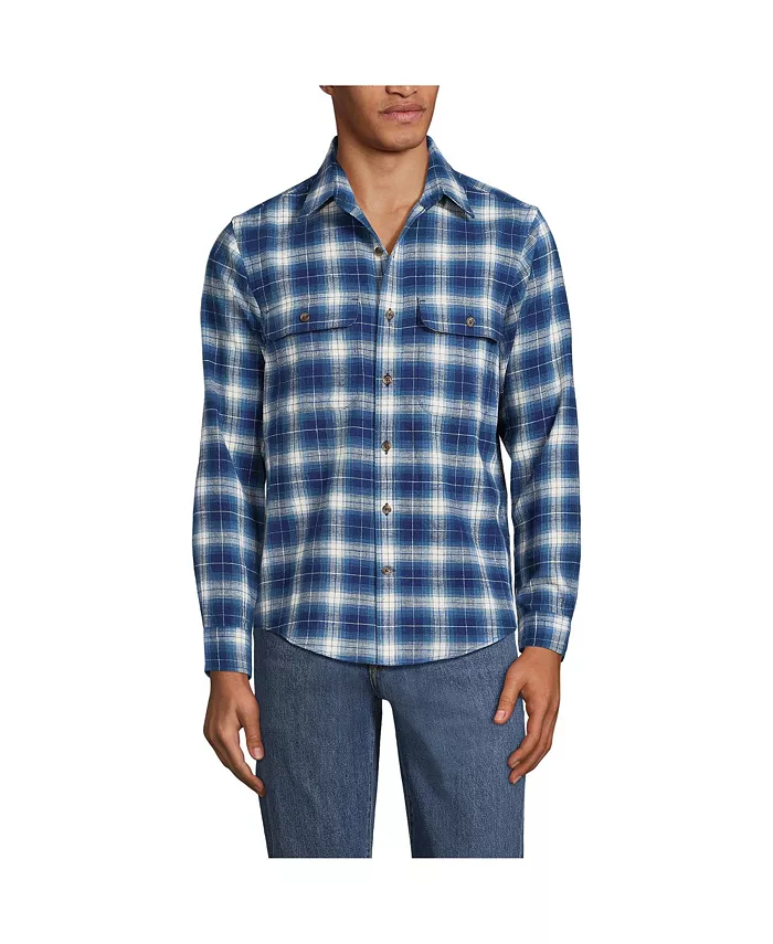 Мужская рабочая рубашка с длинным рукавом из плетеной ткани "вафля" Lands' End, синий
Мужская рабочая рубашка с длинным рукавом из плетеной ткани "вафля" Lands' End, синий