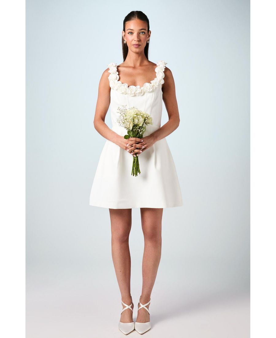 Мини-платье для невесты с квадратным вырезом и объемными цветами Coast, Ivory
Мини-платье для невесты с квадратным вырезом и объемными цветами Coast, Ivory