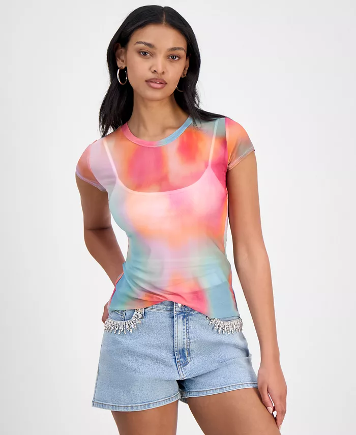 Женский топ с принтом из сетчатой ткани Bar III, розовый
Женский топ с принтом из сетчатой ткани Bar III, розовый