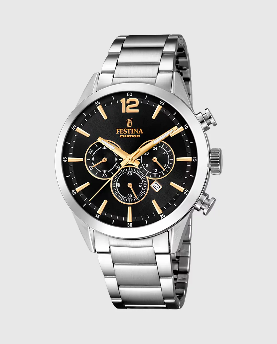 F20343/4 Timeless Chronograph Мужские часы из серебряной стали Festina, серебряный
F20343/4 Timeless Chronograph Мужские часы из серебряной стали Festina, серебряный