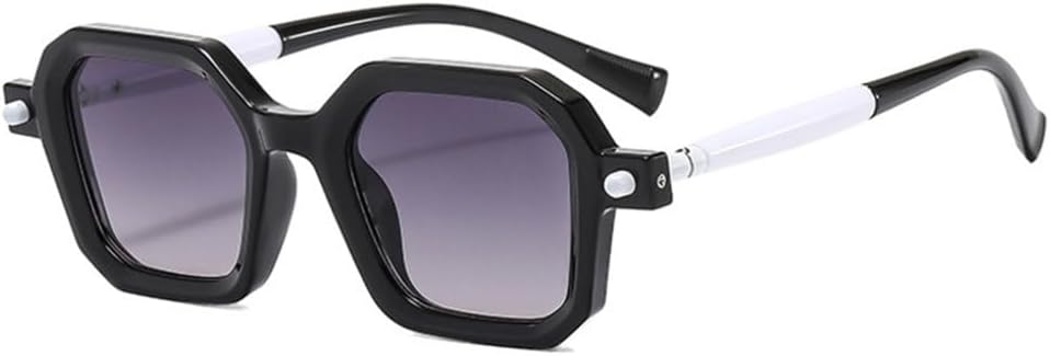 Ретро двухцветные женские солнцезащитные очки с градиентным переходом цвета, защита от УФ-излучения UV400, мужские очки с заклепками и прозрачной оправой TYUVIVO, Black Gray Gradient
Ретро двухцветные женские солнцезащитные очки с градиентным переходом цвета, защита от УФ-излучения UV400, мужские очки с заклепками и прозрачной оправой TYUVIVO, Black Gray Gradient