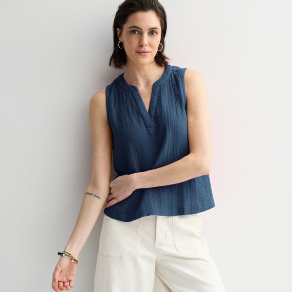 Маленький, легкий, мягкий топ из марли Sonoma Goods For Life, синий
Маленький, легкий, мягкий топ из марли Sonoma Goods For Life, синий