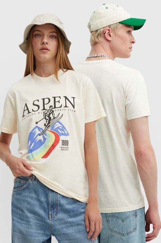 Хлопковая футболка Kaotiko, бежевый 
Хлопковая футболка Kaotiko, бежевый