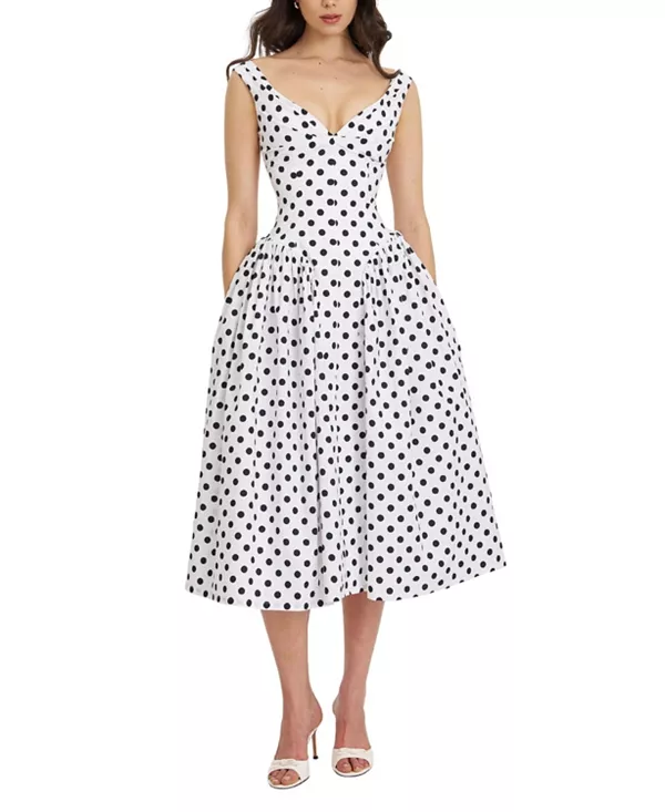 Платье-Миди из хлопкового поплина в горошек от Rahma Miss Circle, мультиколор
Платье-Миди из хлопкового поплина в горошек от Rahma Miss Circle, мультиколор