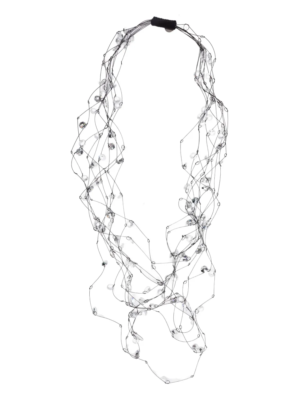 Колье с кристаллами Maria Calderara, черный 
Колье с кристаллами Maria Calderara, черный