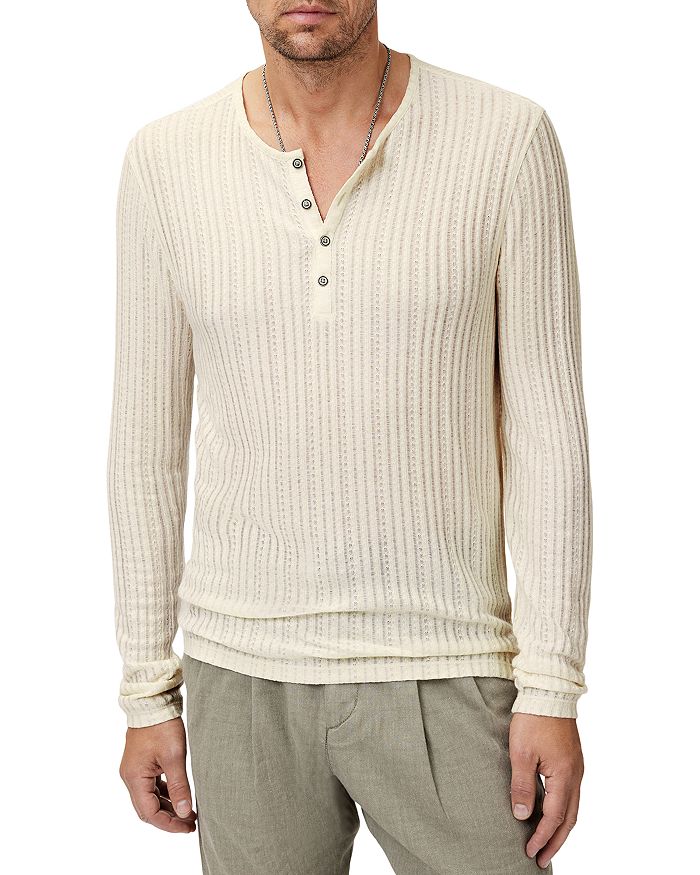 Рубашка Henley Araujo John Varvatos, коричневый/бежевый 
Рубашка Henley Araujo John Varvatos, коричневый/бежевый