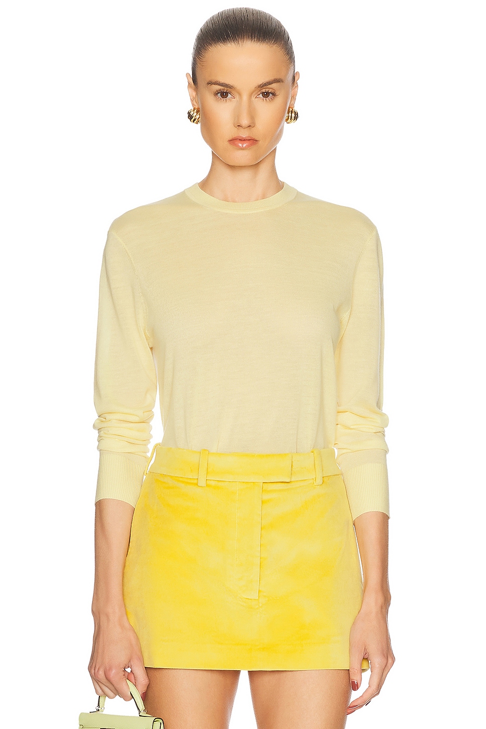 Кашемировый свитер с круглым вырезом Renggli, Lemon 
Кашемировый свитер с круглым вырезом Renggli, Lemon