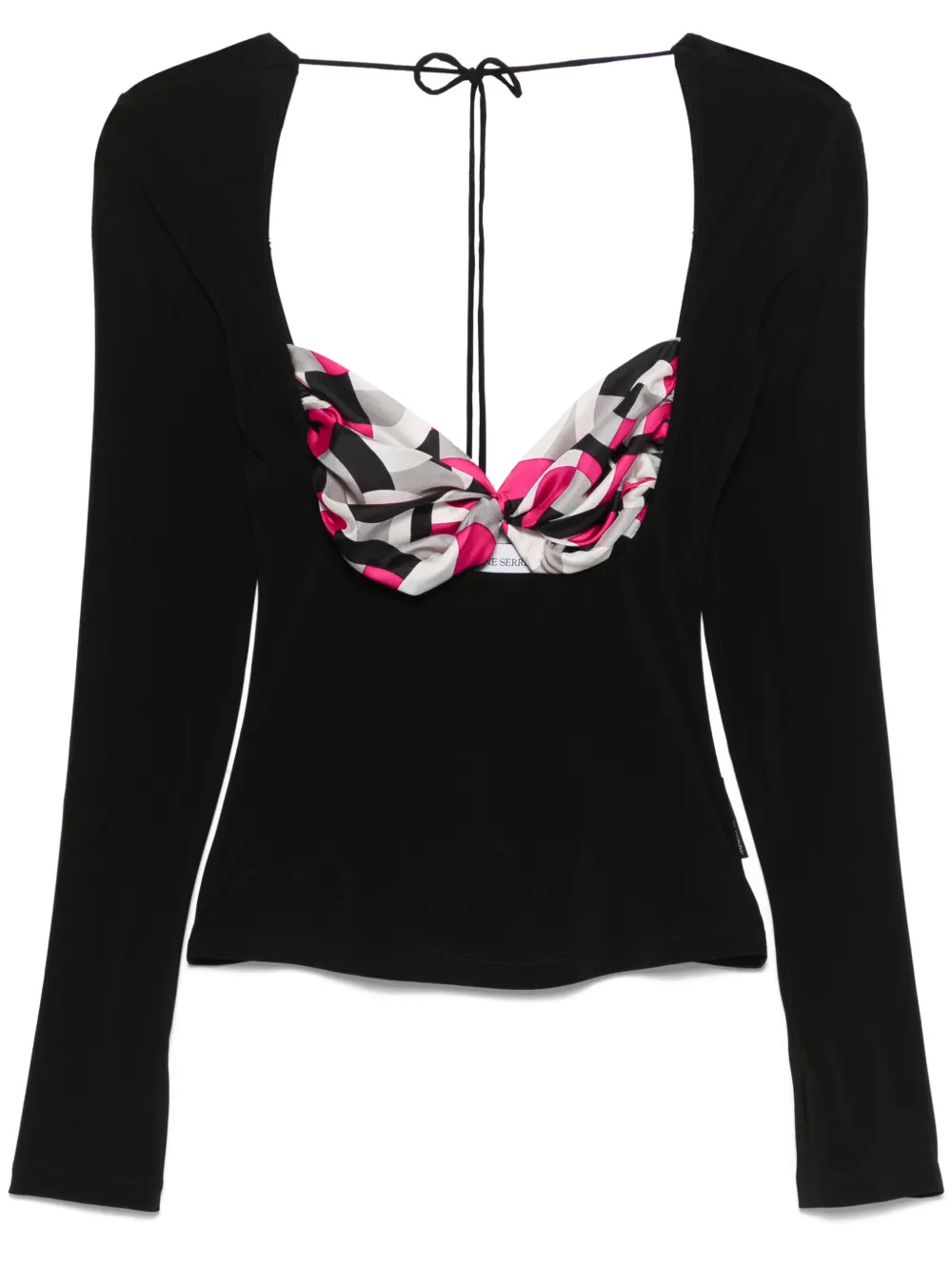 Блузка с шарфом Marine Serre, черный
Блузка с шарфом Marine Serre, черный