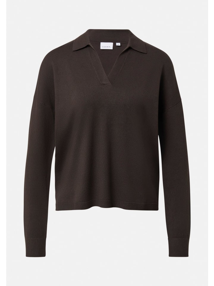 вязаный свитер 8940_темно-коричневый comma
вязаный свитер 8940_темно-коричневый comma