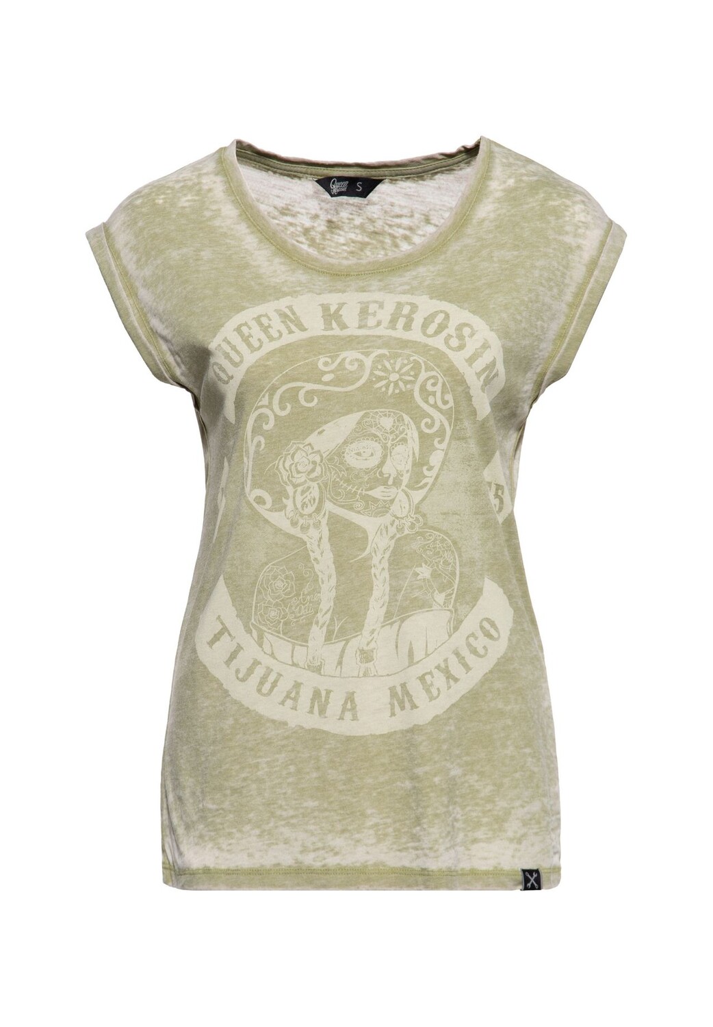 Рубашка с принтом Enzyme Wash Тихуана Мексика Queen Kerosin, зеленый
Рубашка с принтом Enzyme Wash Тихуана Мексика Queen Kerosin, зеленый