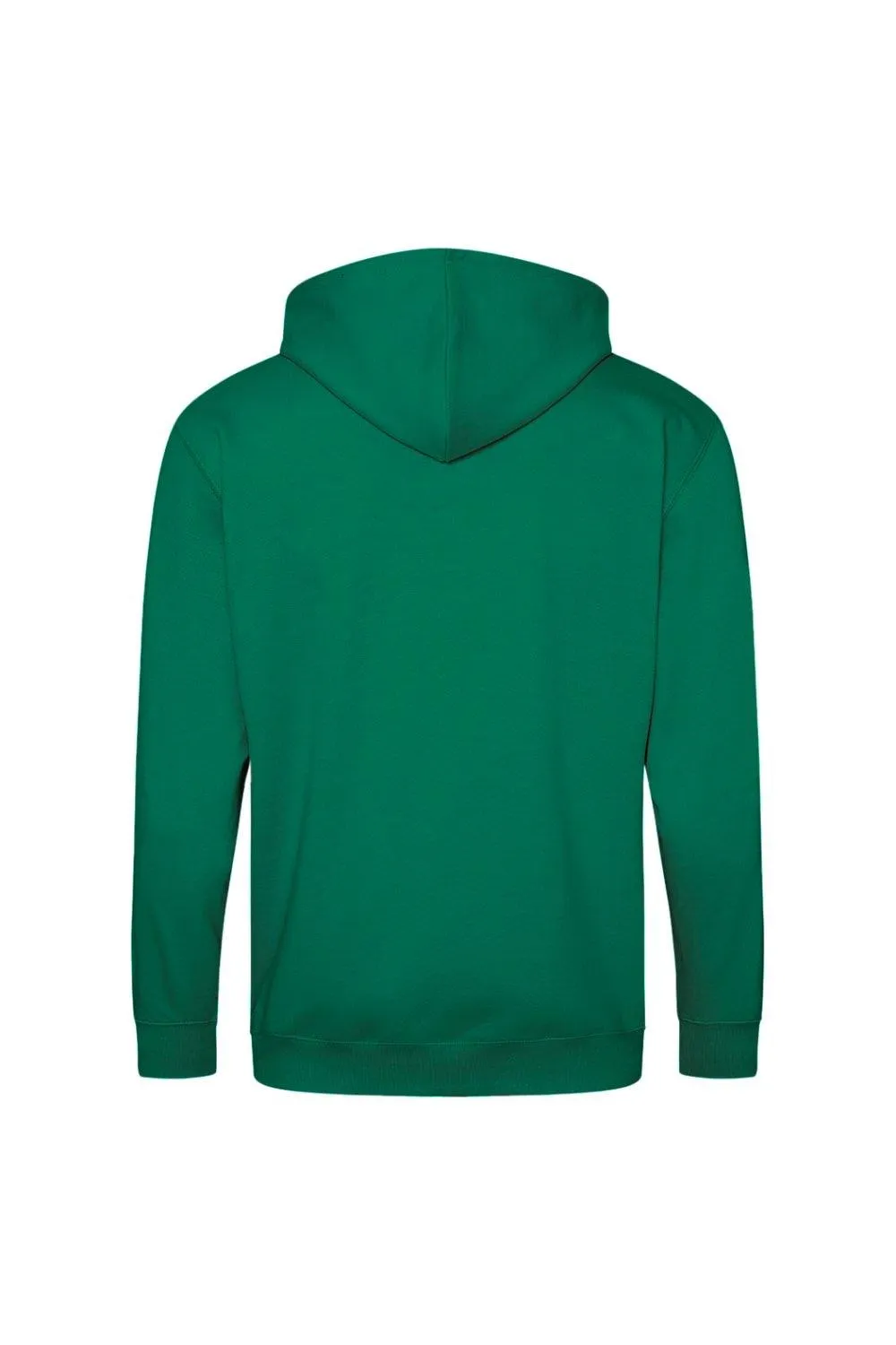 Однотонная толстовка с капюшоном на молнии и полной молнией Zoodie AWDis, зеленый