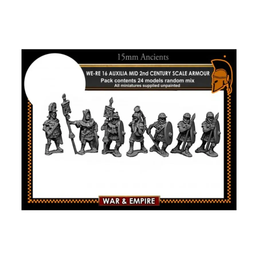 Ауксилия с чешуйчатой броней — ранний имперский, War & Empire - Ancients Miniatures - Late Roman (15mm)
Ауксилия с чешуйчатой броней — ранний имперский, War & Empire - Ancients Miniatures - Late Roman (15mm)