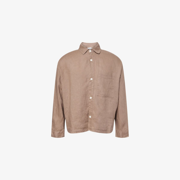 Рубашка льняная Mki Miyuki-Zoku свободного кроя, серо-коричневый
Рубашка льняная Mki Miyuki-Zoku свободного кроя, серо-коричневый