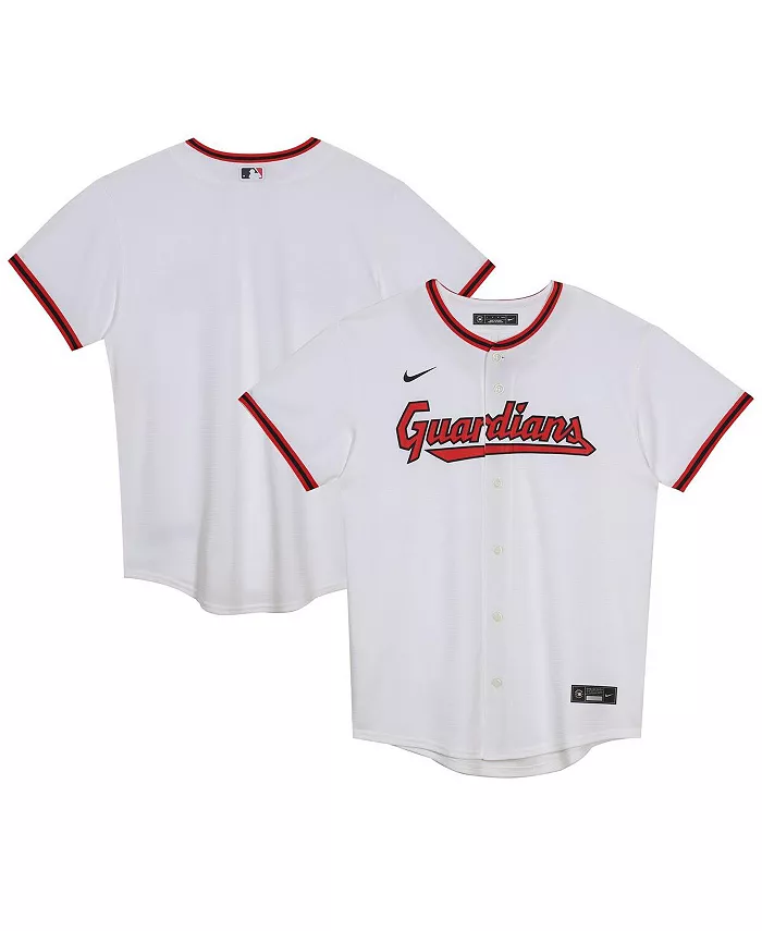 Детская белая реплика домашней футболки Cleveland Guardians Nike
Детская белая реплика домашней футболки Cleveland Guardians Nike