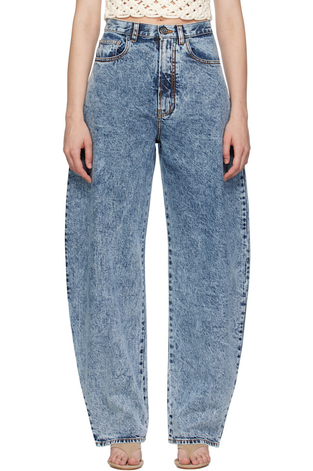 Джинсы с высокой талией круглой формы Alaïa, синий
Джинсы с высокой талией круглой формы Alaïa, синий