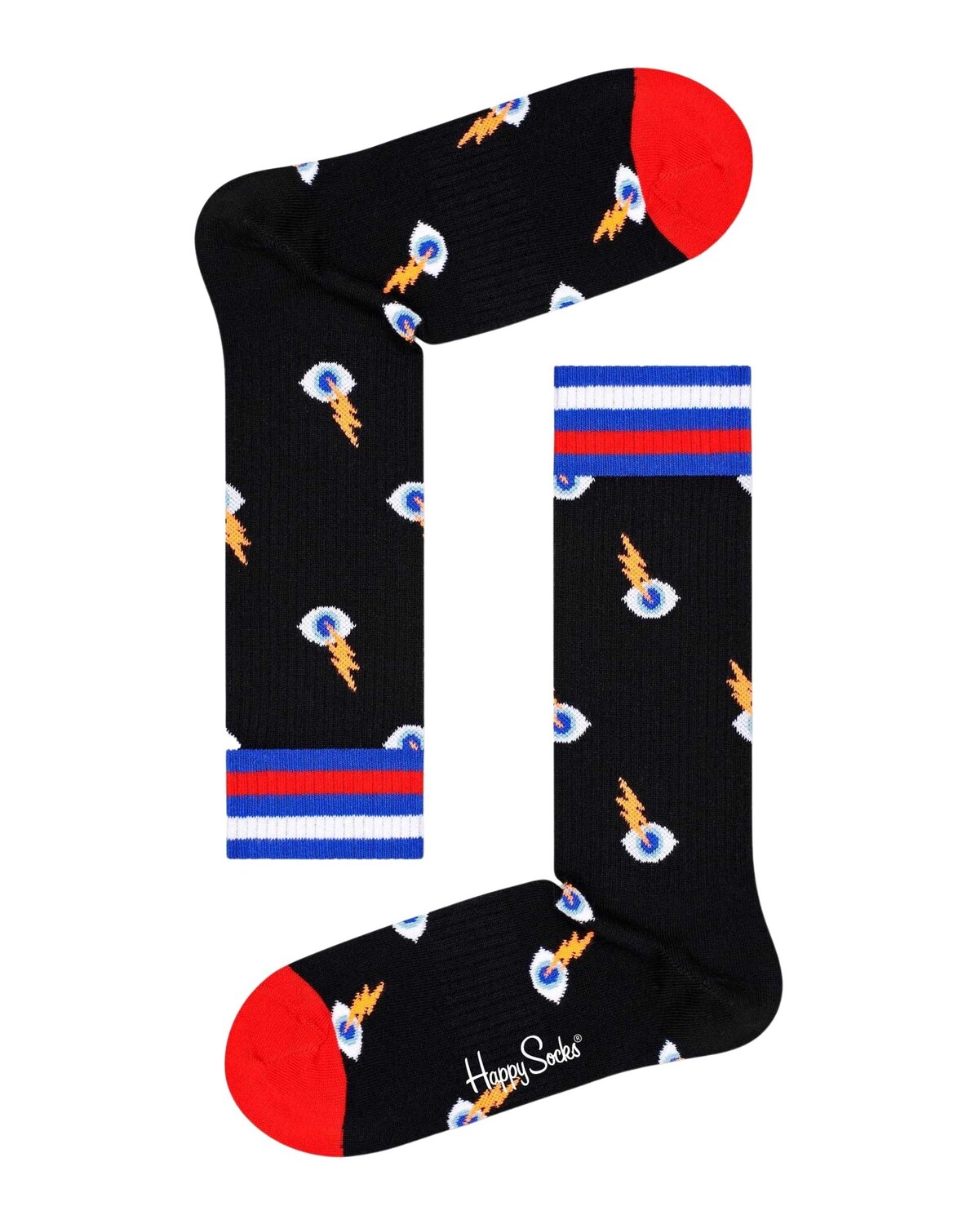 Носки женские Happy Socks с принтом, черный 
Носки женские Happy Socks с принтом, черный