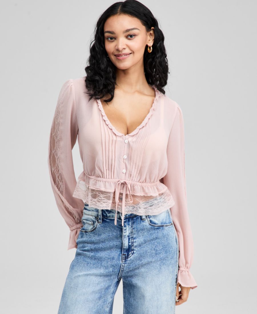 Женская фактурная прозрачная блузка And Now This, Blush Pink
Женская фактурная прозрачная блузка And Now This, Blush Pink