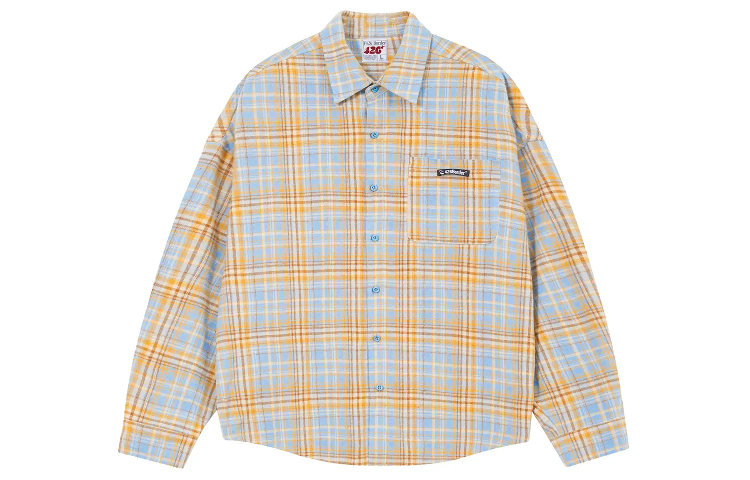 F426 Рубашка унисекс, Небесно-голубая желтая сетка
F426 Рубашка унисекс, Небесно-голубая желтая сетка