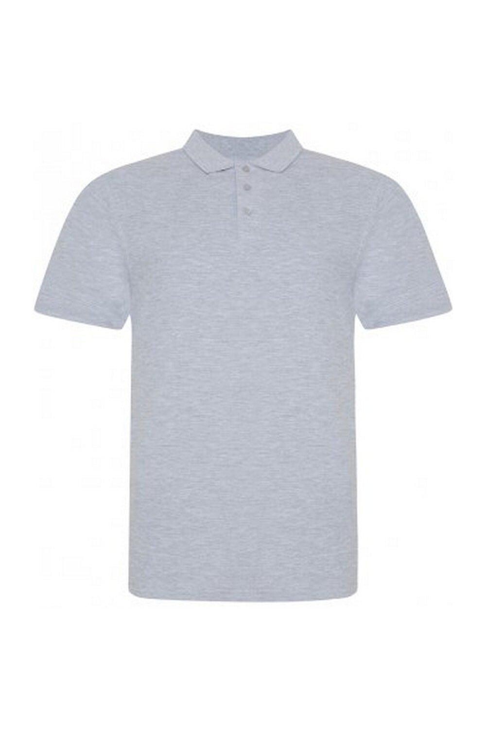 Хлопковая рубашка поло с короткими рукавами Piqu AWDis, серый 
Хлопковая рубашка поло с короткими рукавами Piqu AWDis, серый