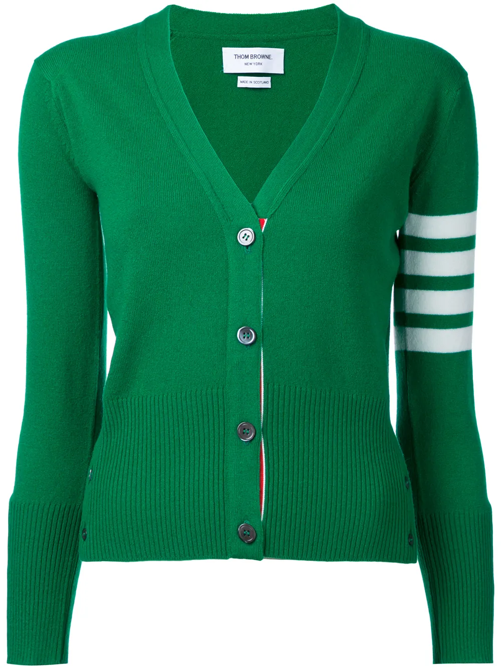 Кашемировый кардиган с V-образным вырезом THOM BROWNE, зеленый
Кашемировый кардиган с V-образным вырезом THOM BROWNE, зеленый