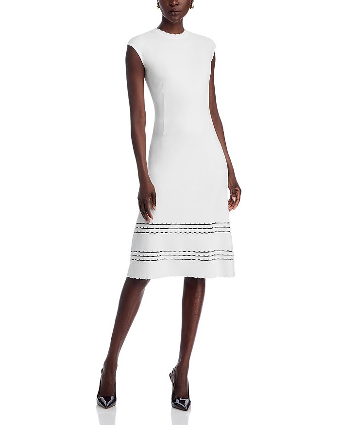 Платье миди с короткими рукавами-кап Misook, белый
Платье миди с короткими рукавами-кап Misook, белый