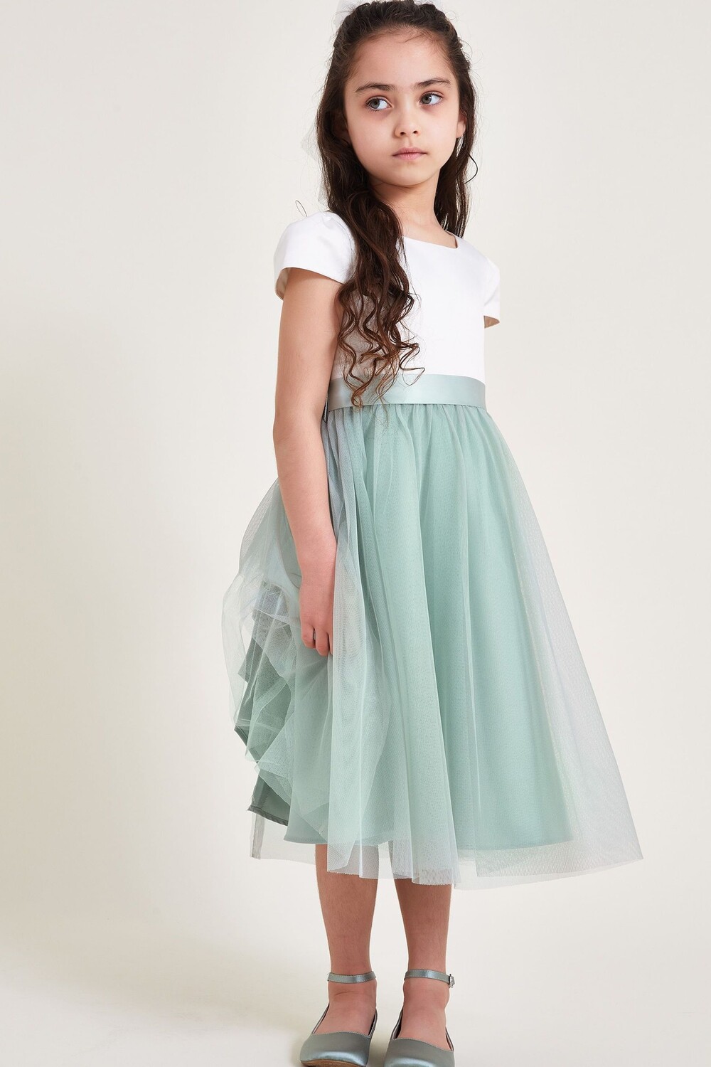 Платье подружки невесты из тюля Monsoon, зеленый
Платье подружки невесты из тюля Monsoon, зеленый