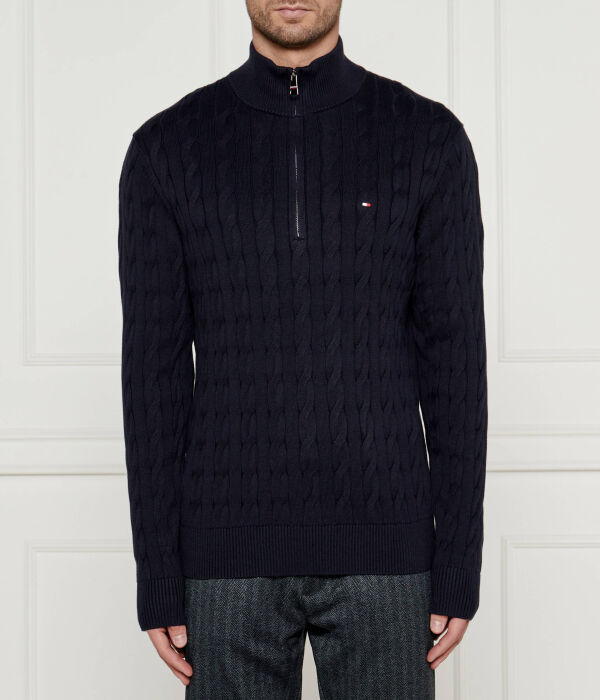 Свитер мужской Tommy Hilfiger вязаный с воротником на молнии, синий
Свитер мужской Tommy Hilfiger вязаный с воротником на молнии, синий