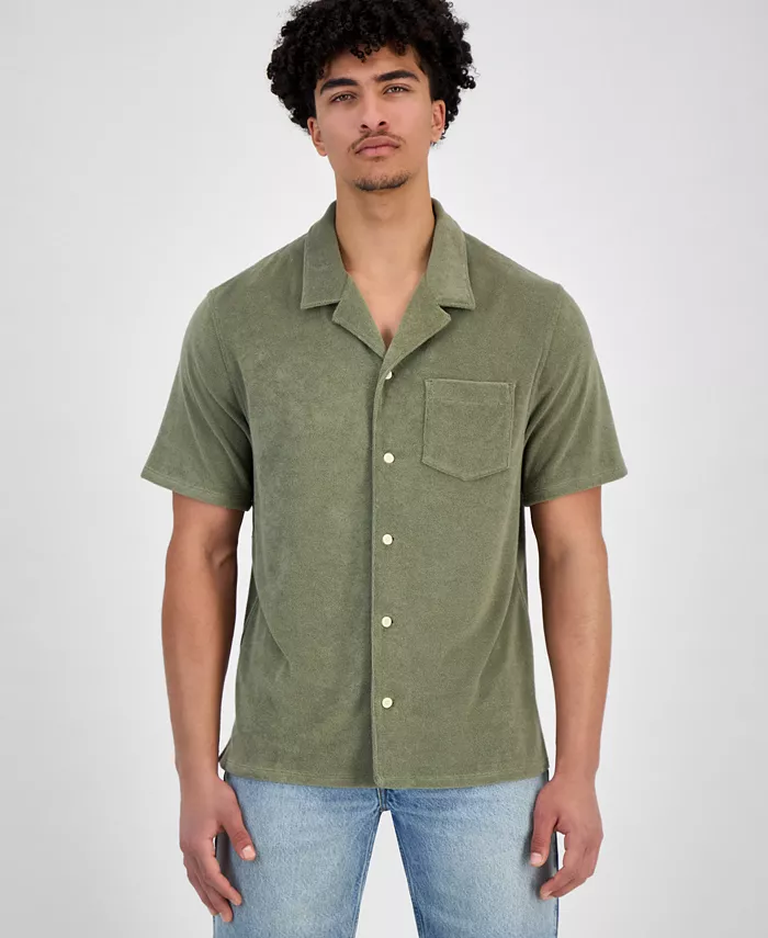 Мужская кнопочная рубашка поло Portola с коротким рукавом из махровой ткани Levi's, зеленый
Мужская кнопочная рубашка поло Portola с коротким рукавом из махровой ткани Levi's, зеленый