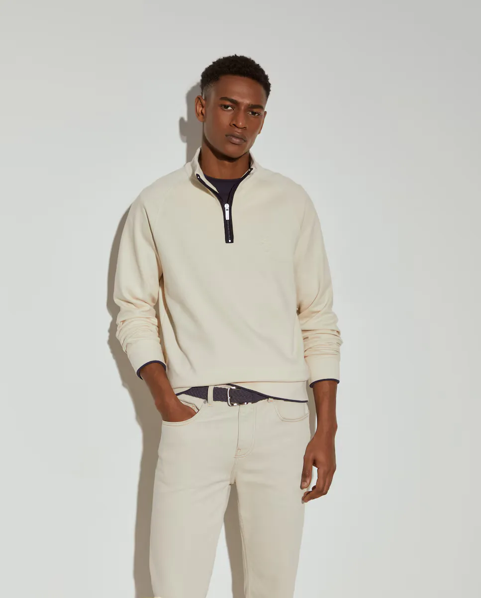 Мужской свитер экрю с высоким воротником и молнией Lion of Porches, цвет Crema
Мужской свитер экрю с высоким воротником и молнией Lion of Porches, цвет Crema
