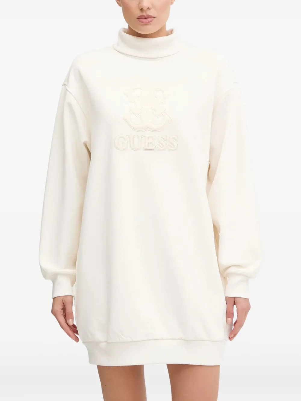 Платье мини с высоким воротником и логотипом GUESS USA, белый
Платье мини с высоким воротником и логотипом GUESS USA, белый