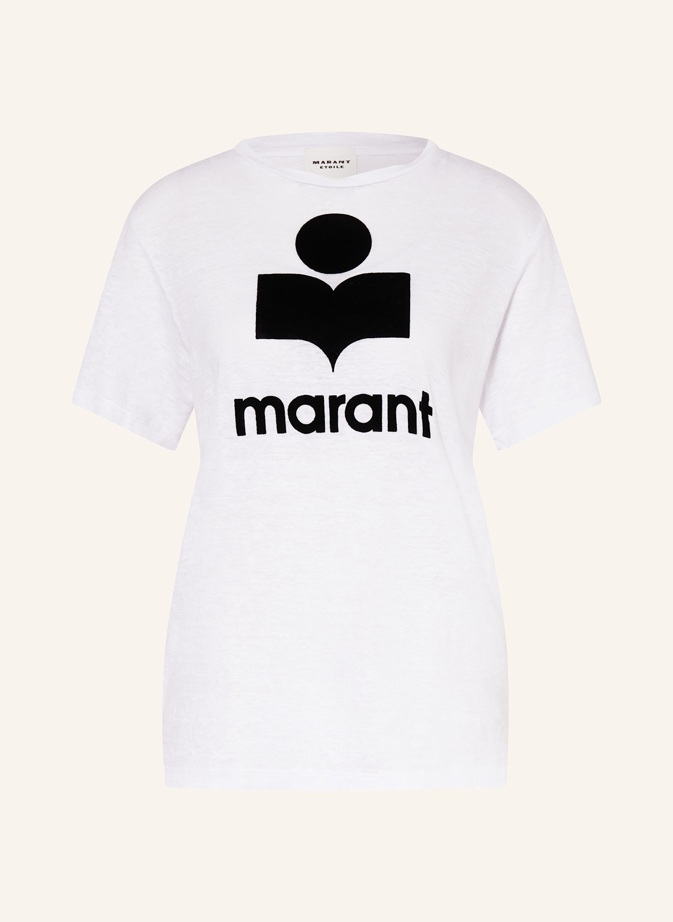 Футболка zewel из льна Marant Étoile, белый 
Футболка zewel из льна Marant Étoile, белый