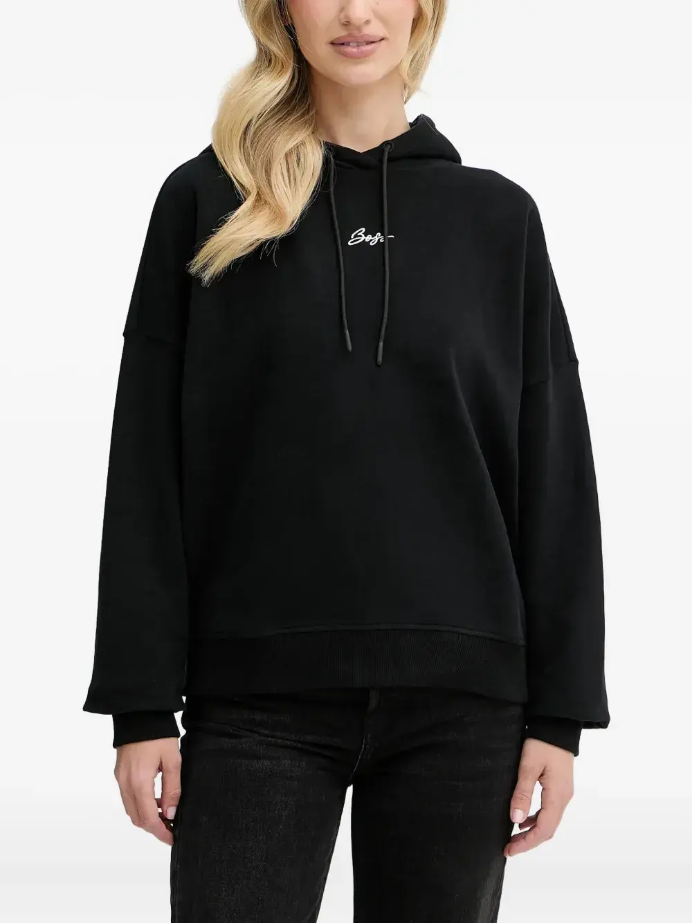 Худи с вышитым логотипом BOSS, черный
Худи с вышитым логотипом BOSS, черный