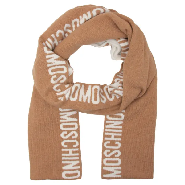 Двусторонний шарф с добавлением шерсти и кашемира. Moschino, коричневый
Двусторонний шарф с добавлением шерсти и кашемира. Moschino, коричневый