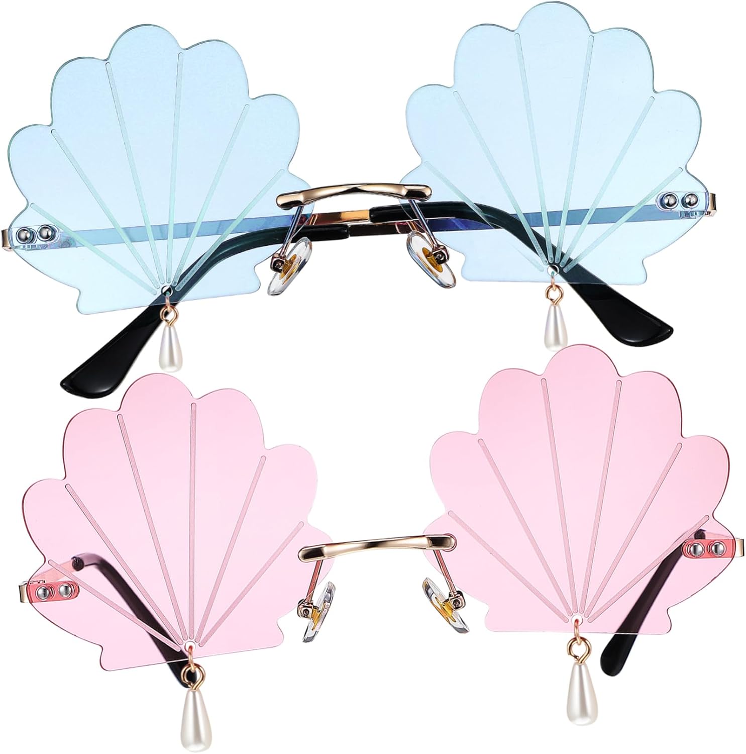 2 пары солнцезащитных очков без оправы в форме ракушки с подвеской. Стильные очки для вечеринок, фестивалей и активного отдыха на природе, идеально подходят для женщин и девушек WOONEKY, Assorted Color
2 пары солнцезащитных очков без оправы в форме ракушки с подвеской. Стильные очки для вечеринок, фестивалей и активного отдыха на природе, идеально подходят для женщин и девушек WOONEKY, Assorted Color