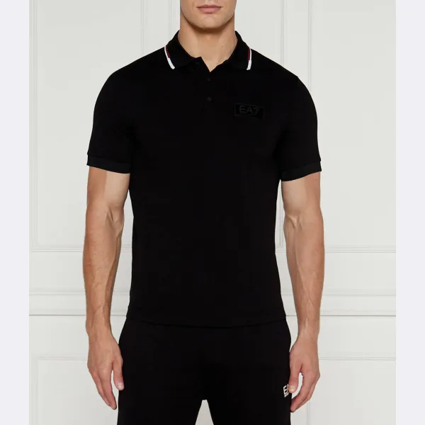 Рубашка-Поло узкого кроя Ea7, черный 
Рубашка-Поло узкого кроя Ea7, черный