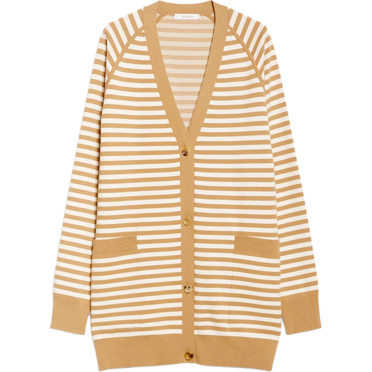 Полосатый кардиган с v-образным вырезом MaxMara, желтый
Полосатый кардиган с v-образным вырезом MaxMara, желтый