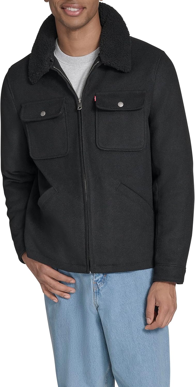 Мужская куртка Levi's из шерстяной смеси Depot с воротником из шерпы, Black
Мужская куртка Levi's из шерстяной смеси Depot с воротником из шерпы, Black