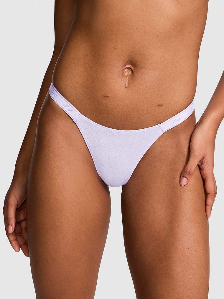 Трусики-Стринги из хлопка с блестками и логотипом Pink, sparkle knit purple cloud sparkle knit
Трусики-Стринги из хлопка с блестками и логотипом Pink, sparkle knit purple cloud sparkle knit