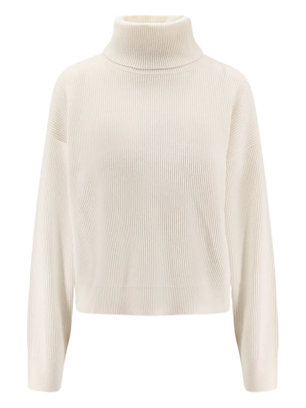 Свитер в рубчик с высоким воротником Brunello Cucinelli, нейтральный
Свитер в рубчик с высоким воротником Brunello Cucinelli, нейтральный