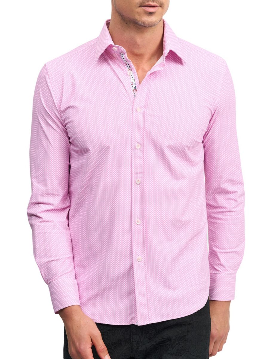 Рубашка с микро-узором Galvan на пуговицах спереди Robert Graham, розовый
Рубашка с микро-узором Galvan на пуговицах спереди Robert Graham, розовый