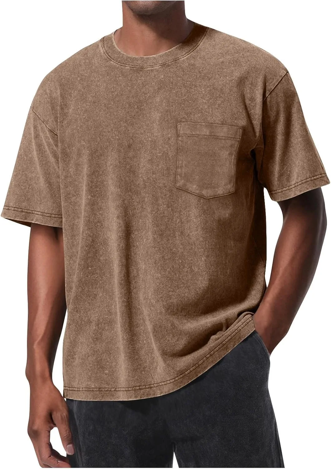 Мужская футболка Vintage с коротким рукавом и карманом Sdeycui
Мужская футболка Vintage с коротким рукавом и карманом Sdeycui