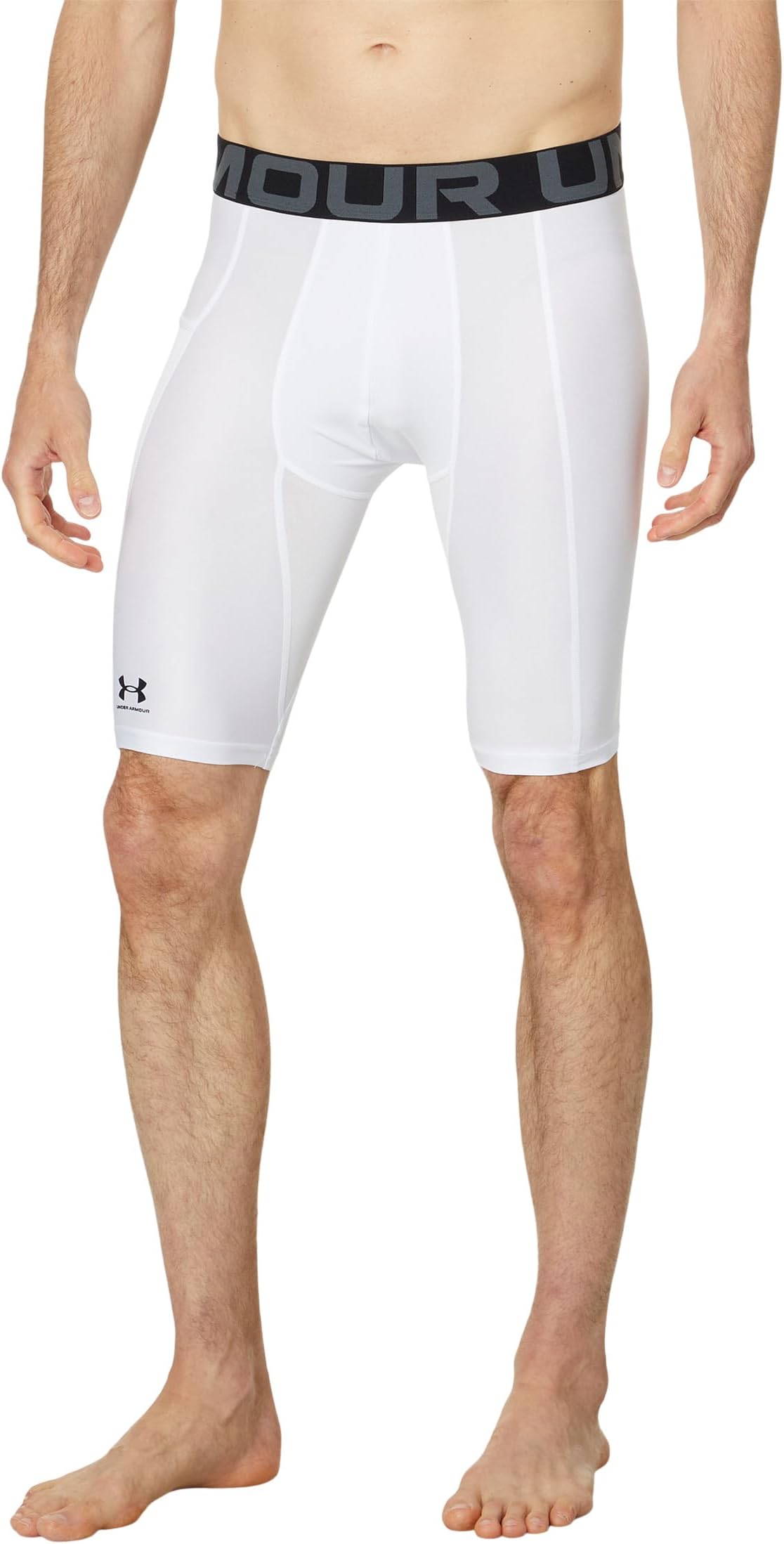 Шорты Under Armour HeatGear Armour Long Shorts, цвет White/Black 
Шорты Under Armour HeatGear Armour Long Shorts, цвет White/Black