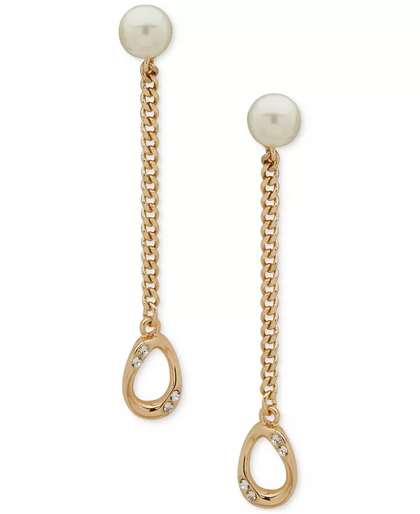 Серьги-Подвески с цепочкой из золотых жемчужин и паве Karl Lagerfeld Paris, peal
Серьги-Подвески с цепочкой из золотых жемчужин и паве Karl Lagerfeld Paris, peal