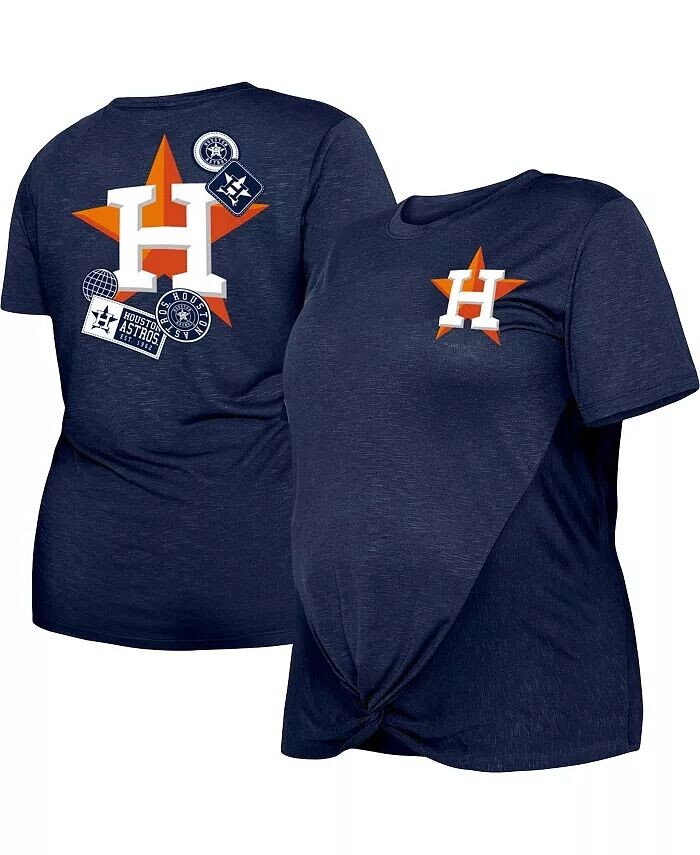 Женская темно-синяя футболка размера плюс с двумя узлами спереди Houston Astros New Era
Женская темно-синяя футболка размера плюс с двумя узлами спереди Houston Astros New Era